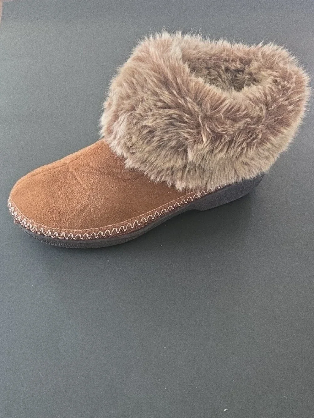 ISOTINER Faux-Fur Cuff Slip-On Booties